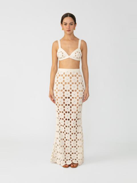 SAU LEE MYKO CROCHET SKIRT