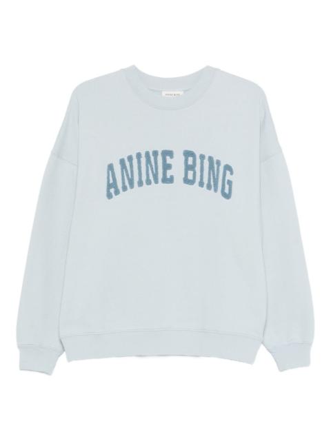 ANINE BING Miles logo blue sweatshirt