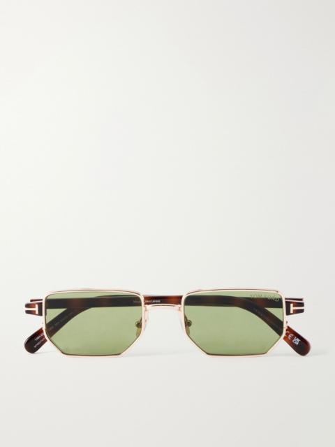 TOM FORD Liam-02 square-frame gold-tone sunglasses Gold
