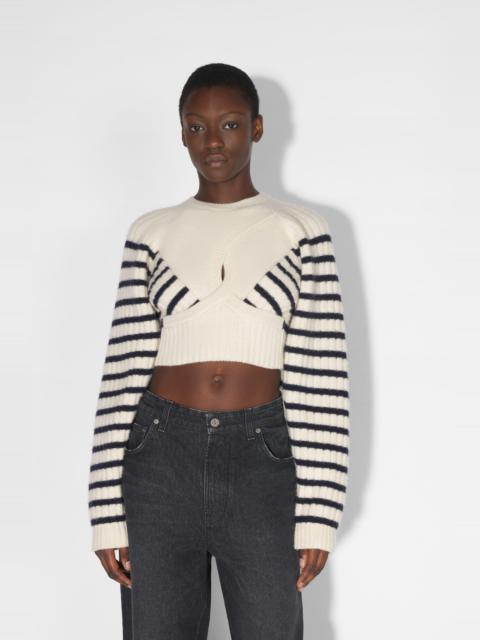 Jean Paul Gaultier THE CRISS CROSS KNIT MARINIÈRE SWEATER