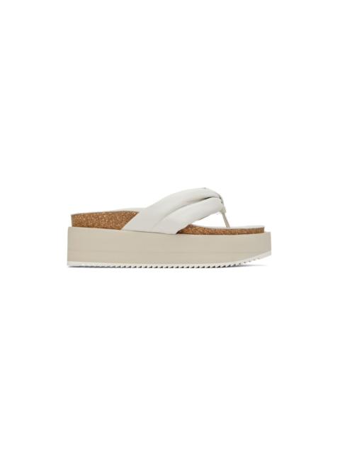 Palm Angels Off-White Padded Flip Flops