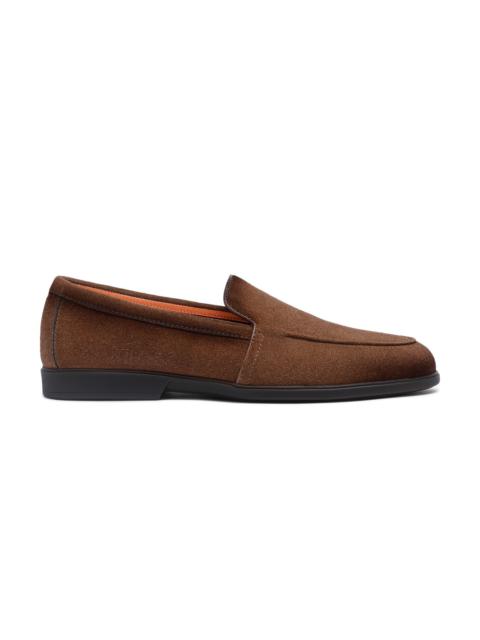 Men's light brown suede loafer