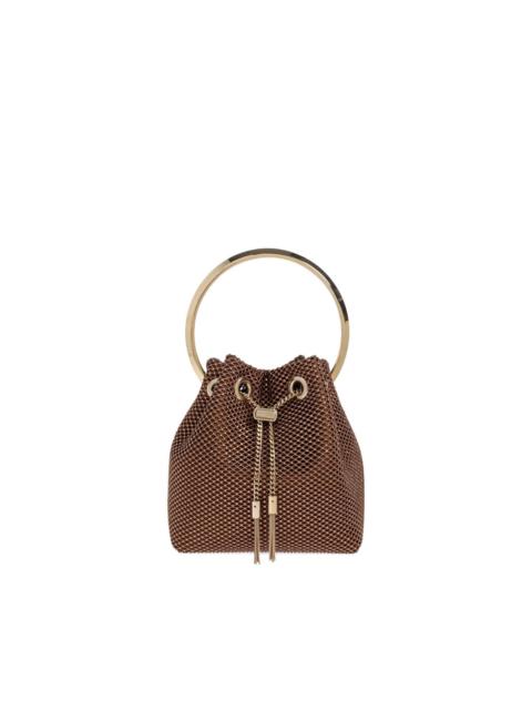 JIMMY CHOO Bon Bon shimmering-mesh handbag