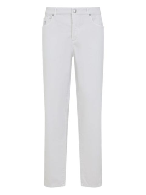 Brunello Cucinelli logo-patch straight-leg jeans