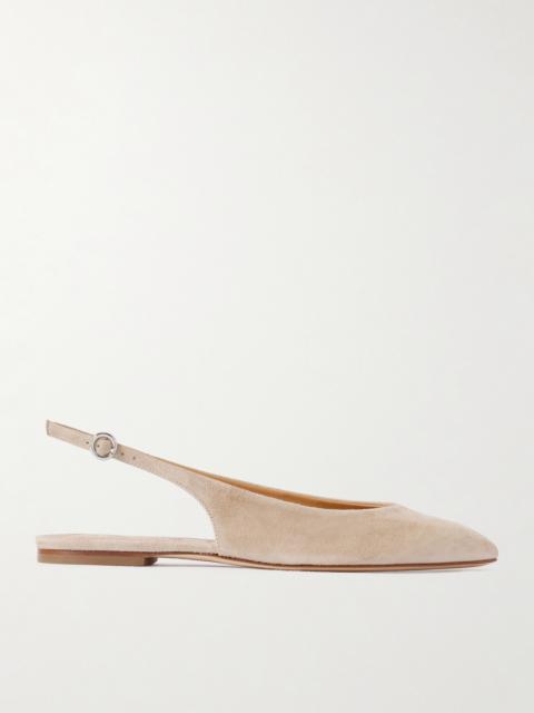 Aeyde Amelia Suede Slingback Ballet Flats
