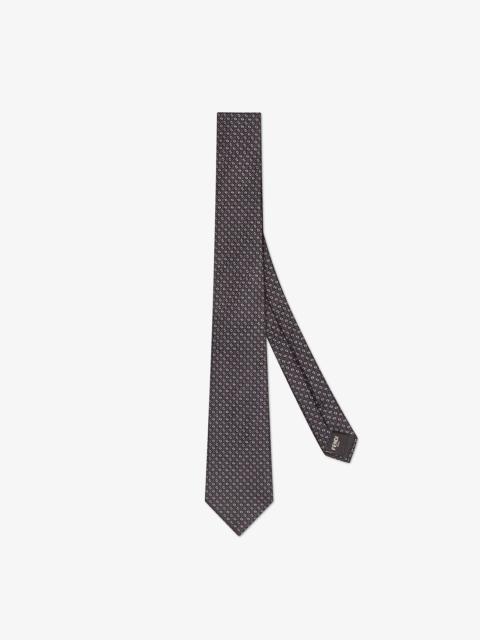 FENDI Gray silk necktie