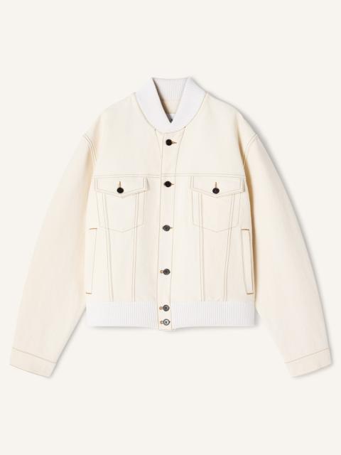 Lanvin WHITE TEDDY JACKET IN DENIM