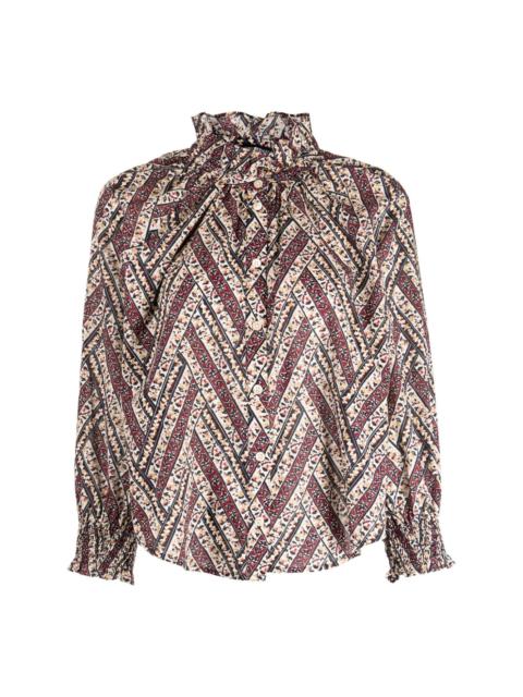 VERONICA BEARD Calisto floral-print blouse