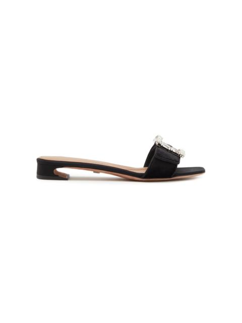 Dolce & Gabbana Buckled Velvet Sandals black