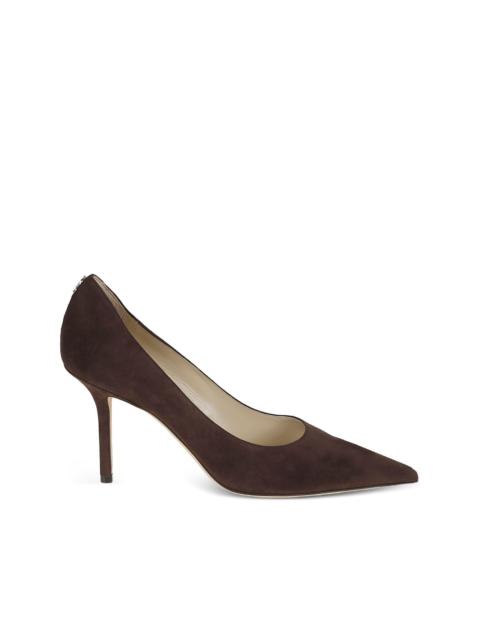 JIMMY CHOO pointed fabric court shoes