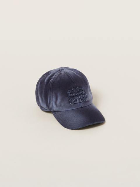 Denim baseball cap