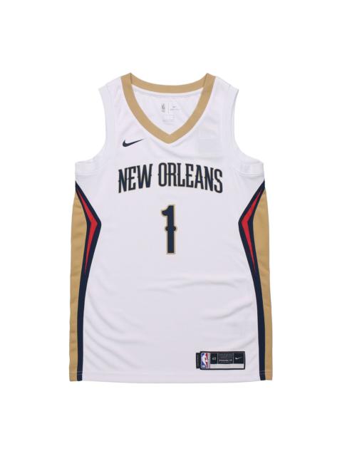 Nike Nike NBA Sports Basketball Jersey SW Fan Edition 20 Season New Orleans Pelicans Zion 1 White CW3601-