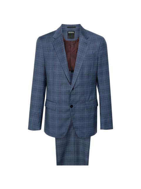 single-breasted wool suit