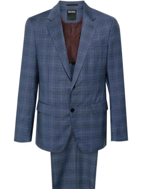 single-breasted wool suit