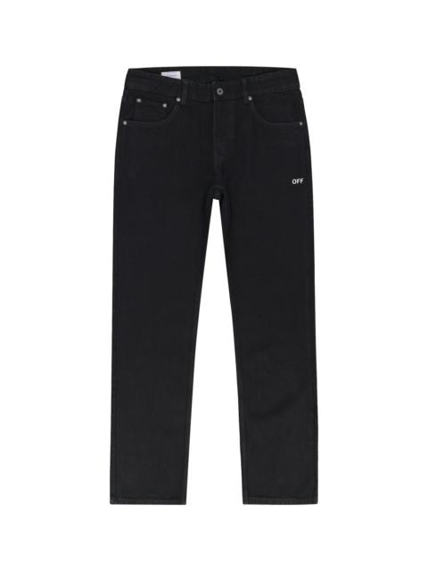 Off-White Spray Diag Jeans "Black" 44OWOS26D102 001