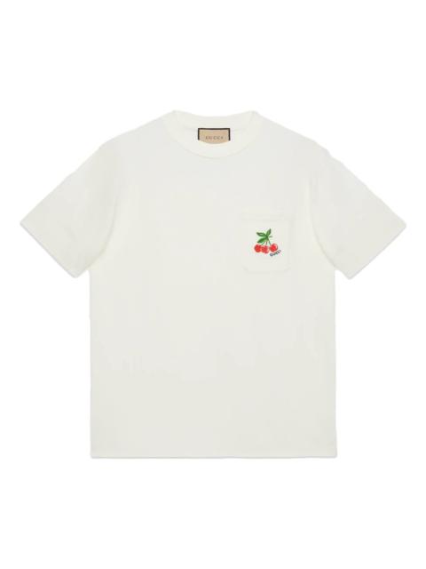 GUCCI Gucci Cotton Jersey T-Shirt With Embroidery 'White' 729690-XJFQU-9088