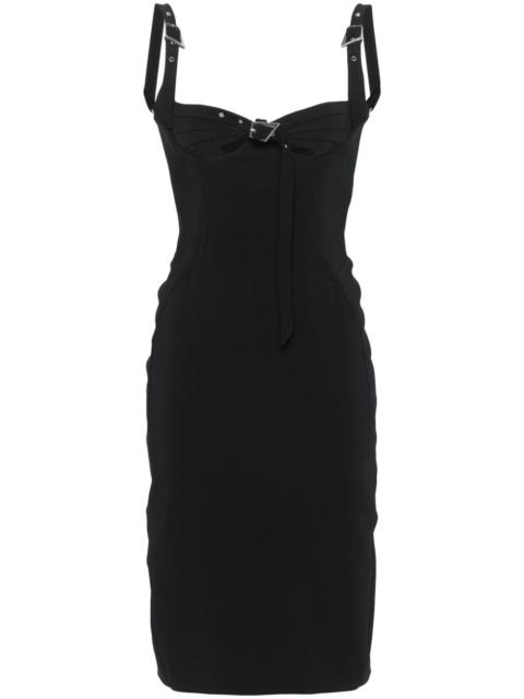 MUGLER bucked bustier midi dress