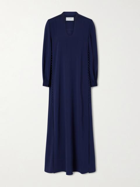 LA LIGNE Francine Button-detailed Crepe Maxi Dress