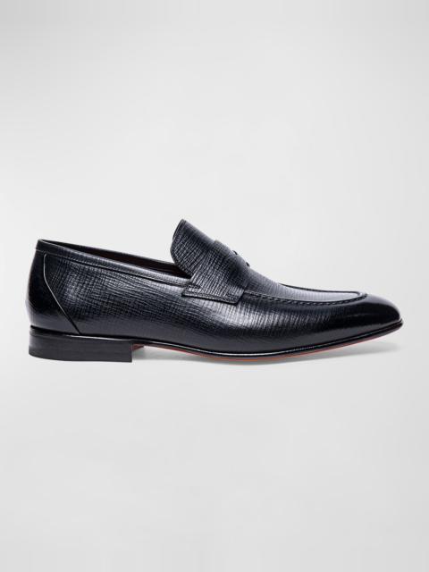 Santoni Men's Gannon Leather Penny Loafers