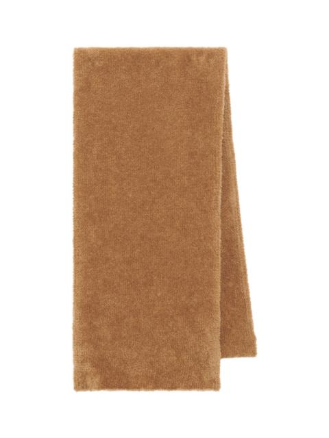 GABRIELA HEARST Eunoia Knit Scarf in Mid Camel Silk