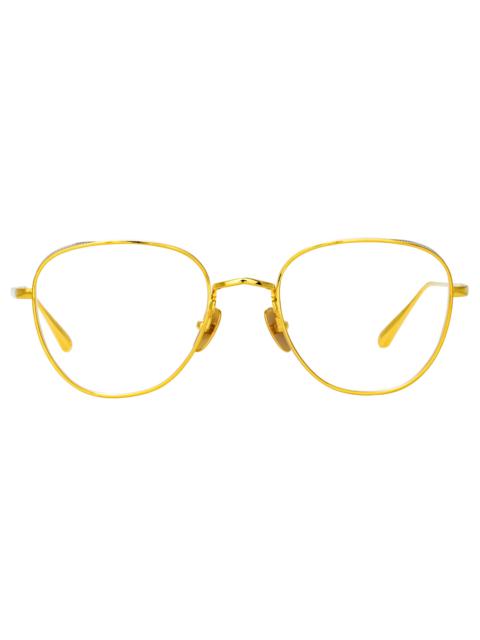 HARDY OVAL OPTICAL FRAME IN YELLOW GOLD