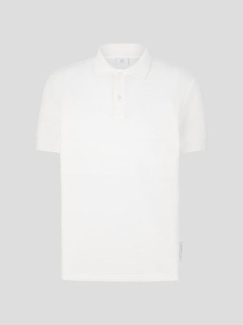 BOGNER Flash Corduroy polo shirt in Off-white