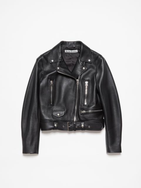 Leather biker jacket - Black