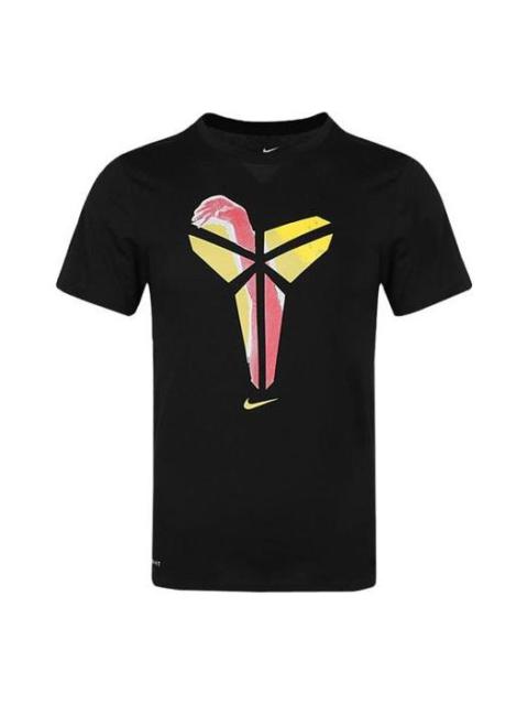 Nike Nike Athleisure Casual Sports Breathable Printing Short Sleeve Black AR1472-010