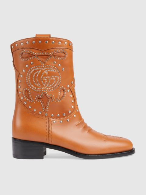 GUCCI Women's boot with Double G and studs
