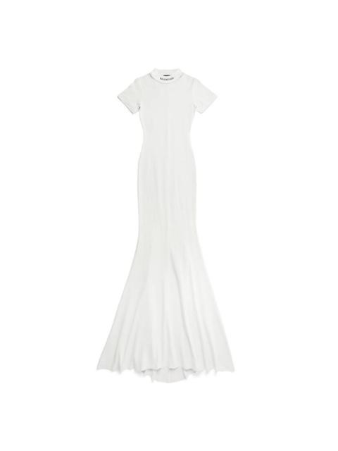 BALENCIAGA Women's T-shirt Maxi Dress in White