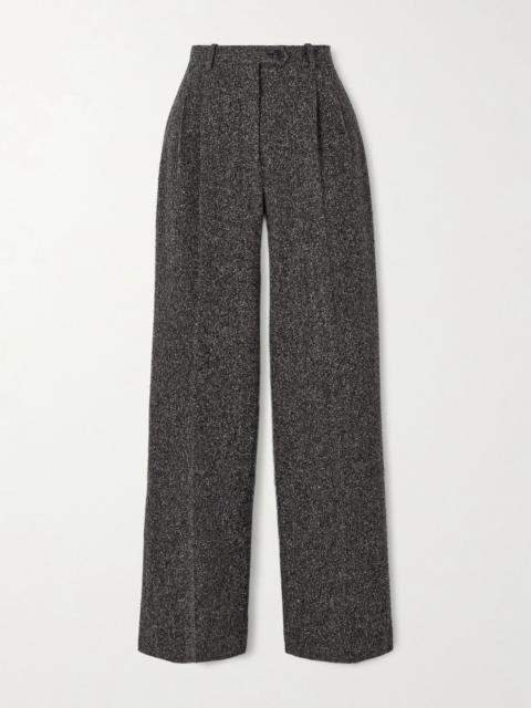 The Row Virgil silk, wool and cotton-blend straight-leg pants Gray