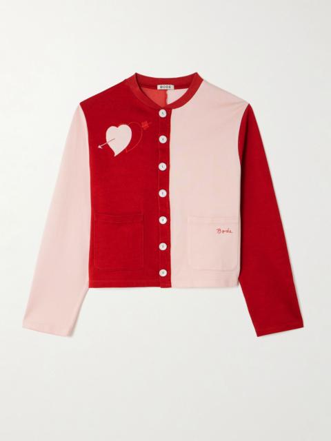 BODE Wonderland embroidered knitted cardigan Red
