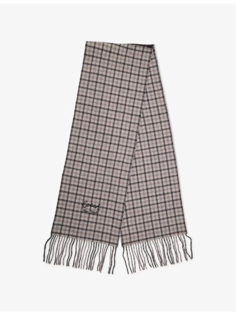 COACH Patchwork Plaid Wool Scarf