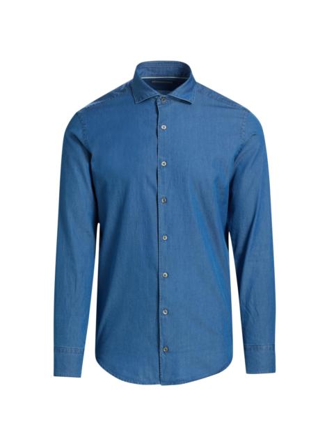 Canali Men's Chambrey Sport Shirt - Blue