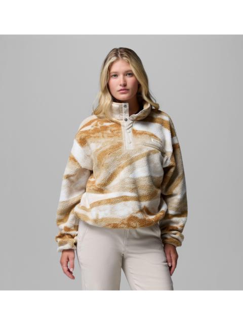 Columbia Women's Helvetia II Printed Cropped Half Snap Fleece Pullover
