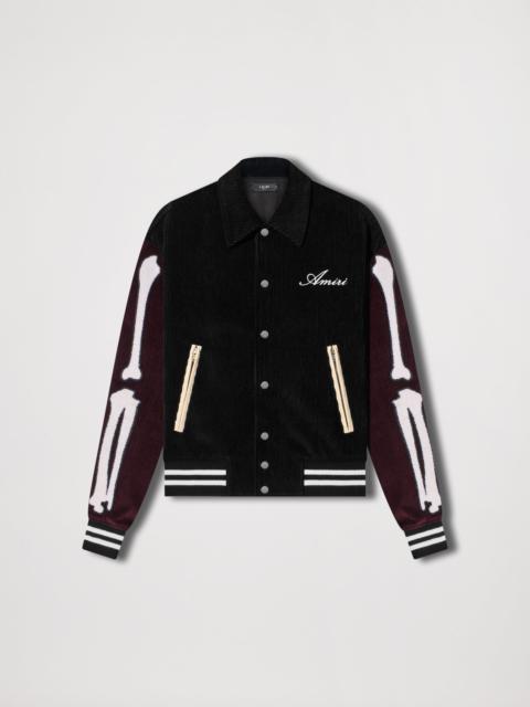 AMIRI CORDUROY BONES VARSITY JACKET