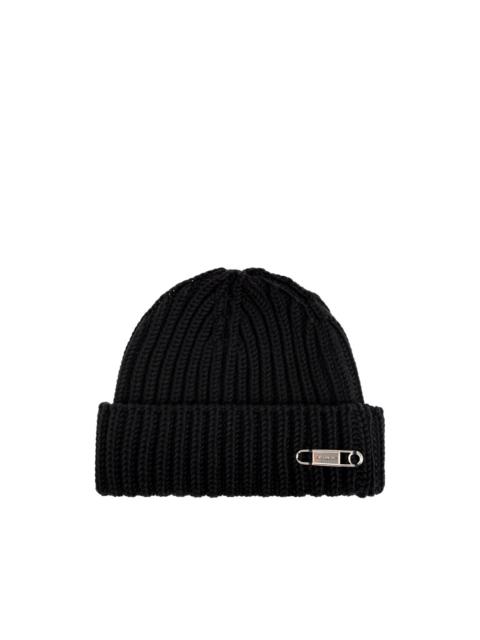 Givenchy logo-plaque ribbed beanie hat