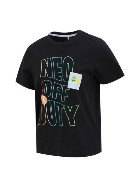 (WMNS) adidas NEO OFF DUTY Vibe Collective T-Shirts 'Black' IA6716