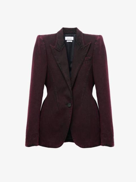 Alexander McQueen Single Breast Denim Jacket