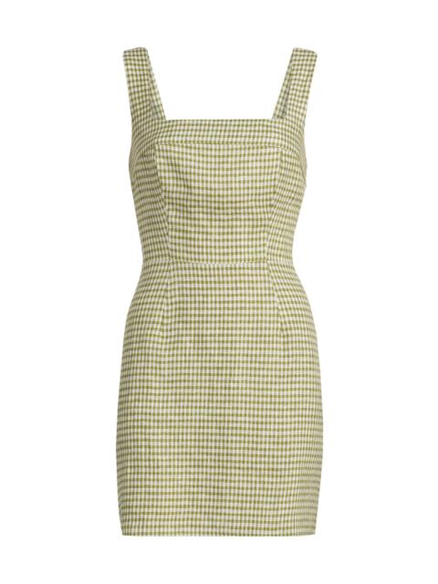 Reformation Women's Celosia Gingham Linen Minidress - Avocado Check