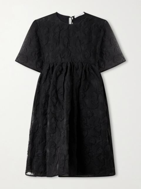 CECILIE BAHNSEN Britney Tie-back Matelassé Mini Dress