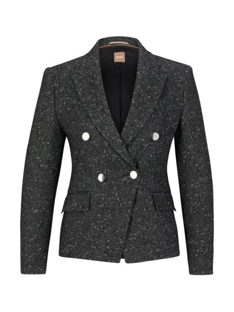 BOSS SLIM-FIT JACKET IN STRUCTURED TWEED