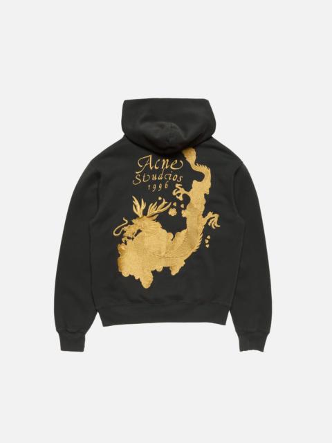Acne Studios Hooded logo sweatshirt - Faded black