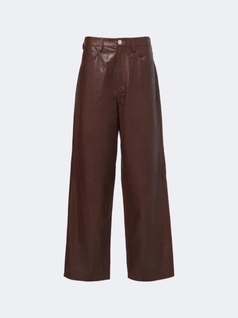RÓHE Leather wide-leg pants
