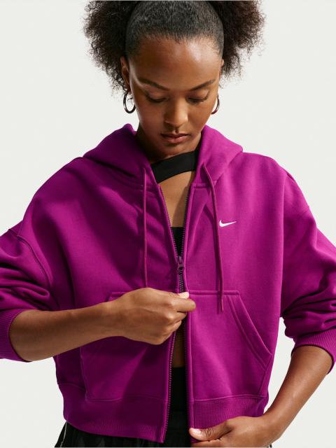 Nike Nike Studio Fleece Medium Weight Women's Oversized Full-Zip Cropped Hoodie