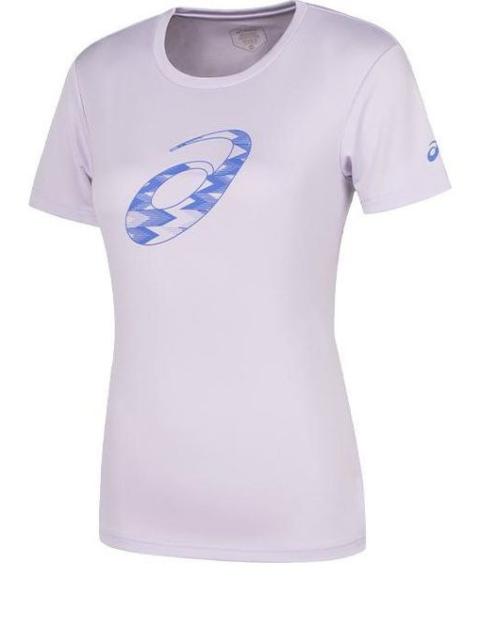 Asics (WMNS) ASICS Spiral Graphic Short Sleeve T-Shirt Asia Sizing 'Faded Ash Rock' 2032D020-500