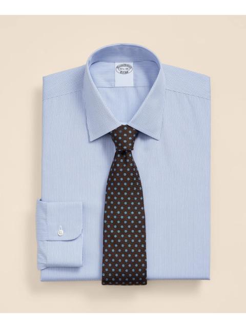 Brooks Brothers Supima® Cotton Non-Iron Dobby Ainsley Collar Striped Dress Shirt