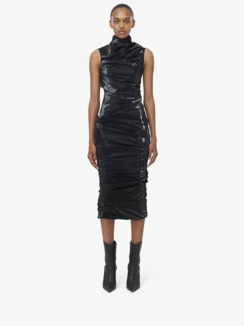 Alexander McQueen Laminated Stretch Jersey Evening Dress