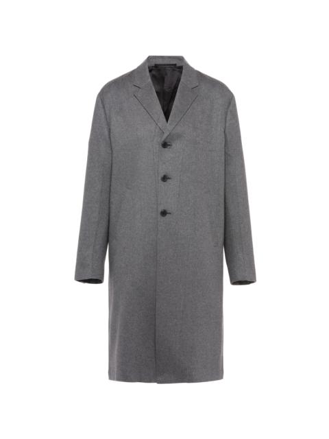 Single-breasted cashmere coat