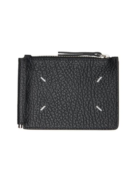 Maison Margiela Black Four Stitches Money Clip Wallet